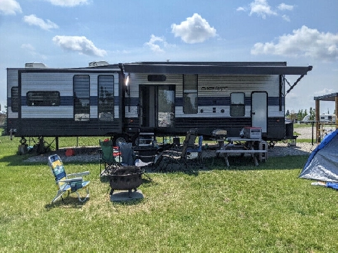 RV Lot and trailer for sale at Sundre River Resort Image# 3