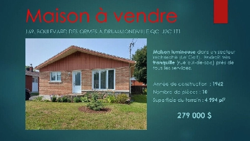Maison à vendre (Drummondville) Image# 1