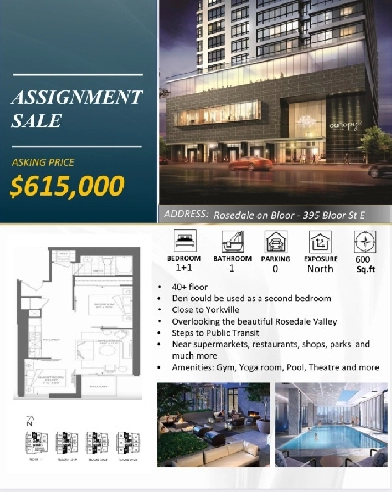 Rosedale on Bloor Condo Assignment (multiple units) Image# 1