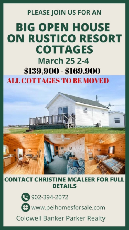 Big Open House On Rustico Resort Cottages! in Charlottetown,PE - Houses for Sale