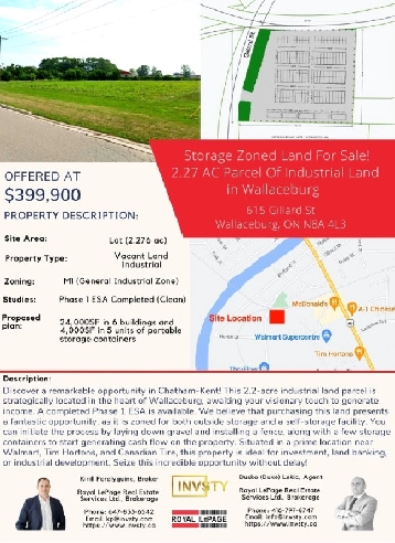 Storage Zoned Land For Sale! 2.27 AC Parcel Of Industrial Land Image# 1