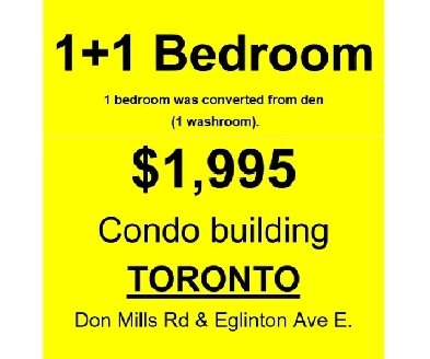 $1995 for 1 1 Bedroom Condo   1 Parking for rent Toronto