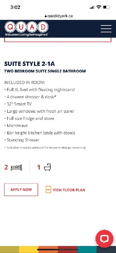 2 private rooms available in a 2 bedroom suite. Read description Image# 1