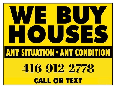 I Buy houses for Cash in GTA & Ontario - No commission - as is