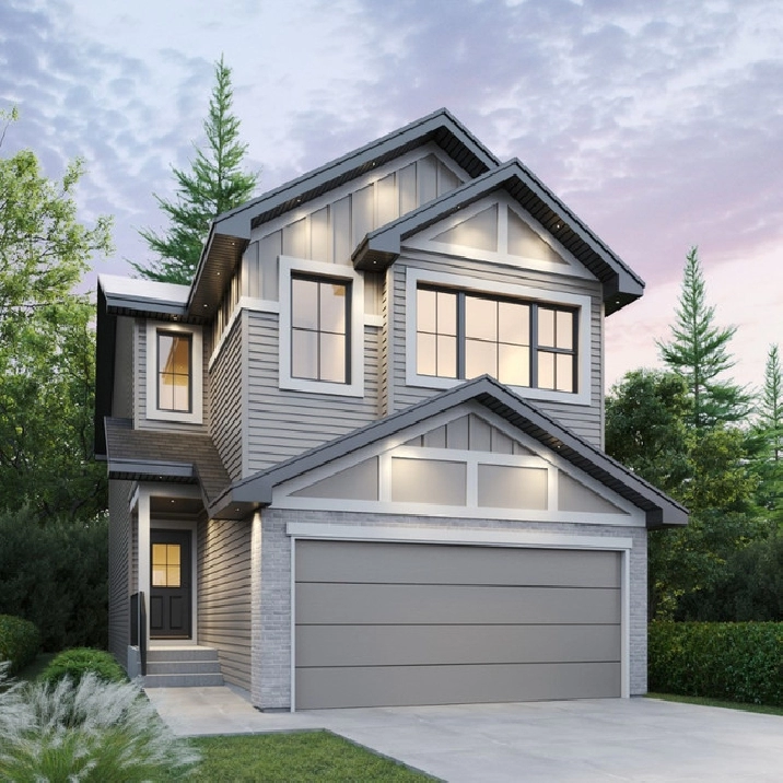 Brand new in Edgemont Pond backing west back yard in Edmonton,AB - Houses for Sale