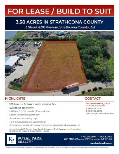 FOR SALE / LEASE - 3.58 ACRES IN STRATHCONA COUNTY Image# 1