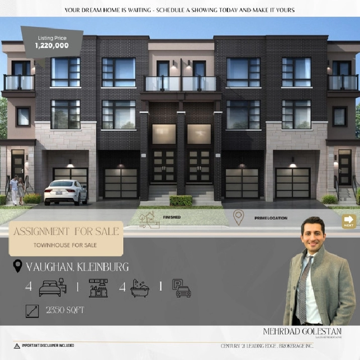 Amazin g Townhouse in Vaughan in City of Toronto,ON - Houses for Sale