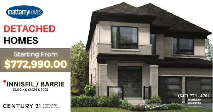 New Project In Innisfil & Barrie By Mattamy Homes in City of Toronto,ON - Houses for Sale