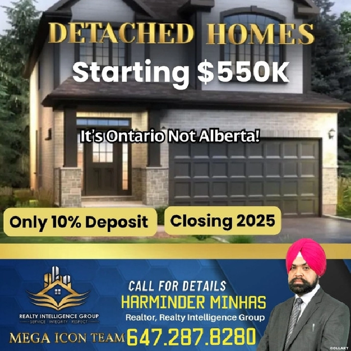 Detached Homes from Only 550K in Ontario in Oshawa / Durham Region,ON