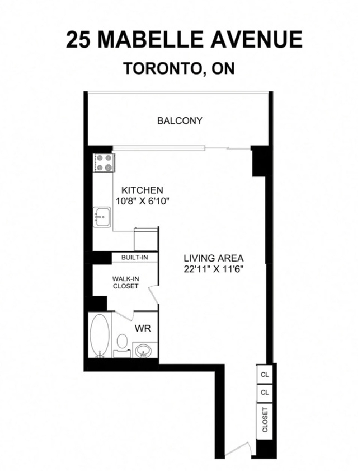 Studio Apartment to sublead in City of Toronto,ON - Room Rentals & Roommates