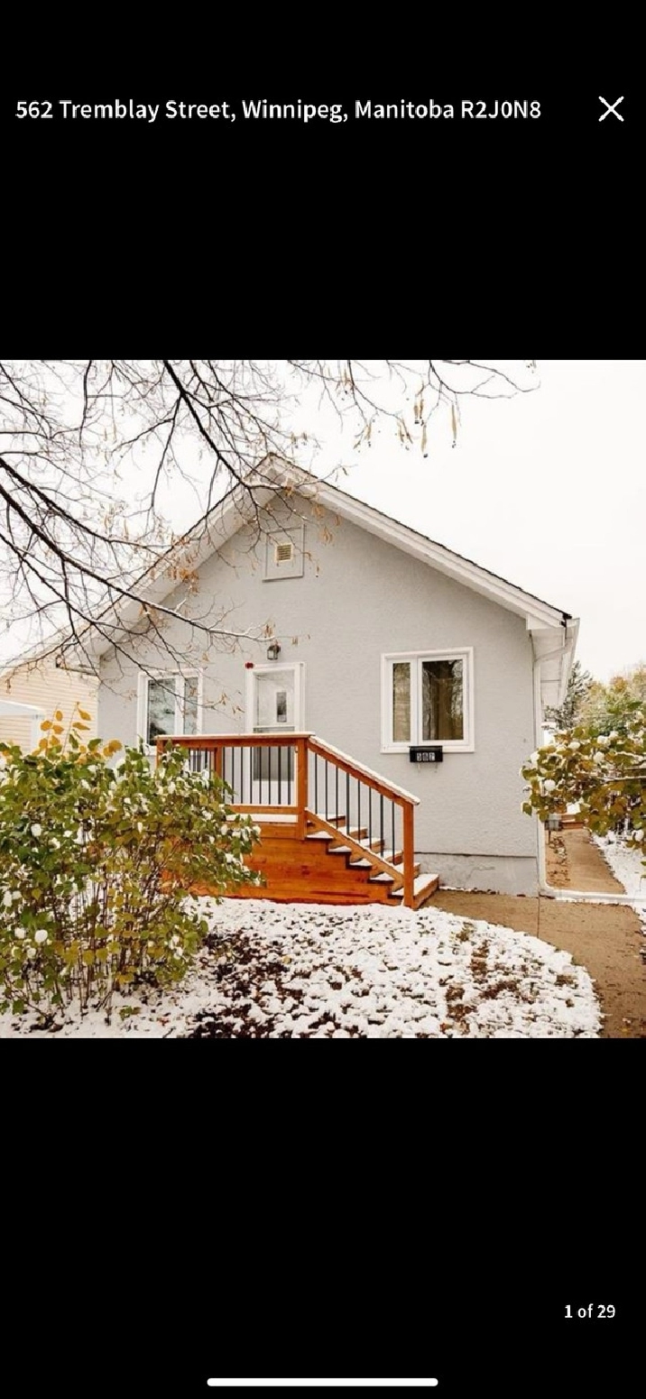 Cozy renovated bungalow for rent in St. Boniface in Winnipeg,MB - Apartments & Condos for Rent