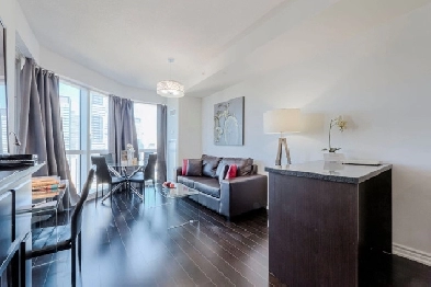 Bay St Fully FURNISHED 2Bedroom Condo WALK to Sick Kids hospital
