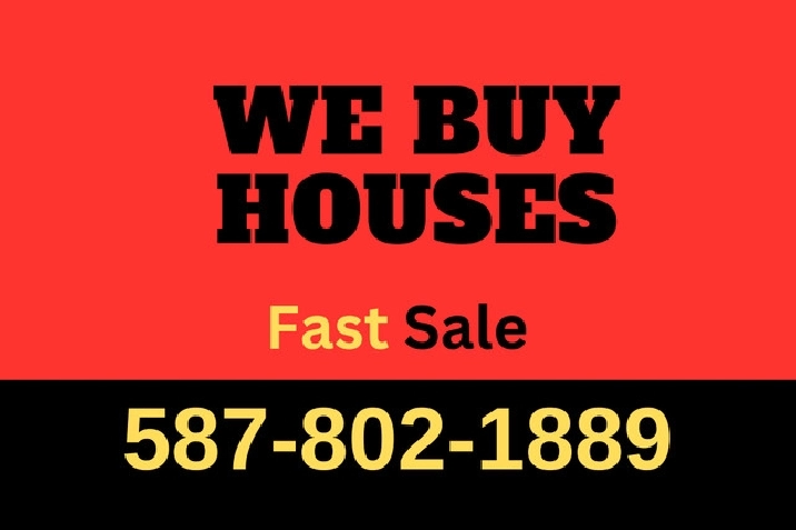 Sell your House In Any Condition. FAST CASH SALE in Edmonton,AB - Houses for Sale