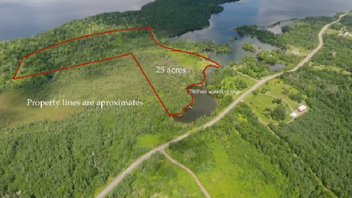 25 forested acre water font lot n Bras D'or lakes. FSBO in City of Halifax,NS - Land for Sale