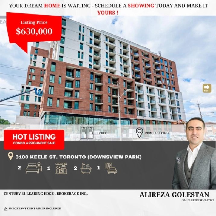 Amazing Condo Assignment Sale in City of Toronto,ON - Condos for Sale