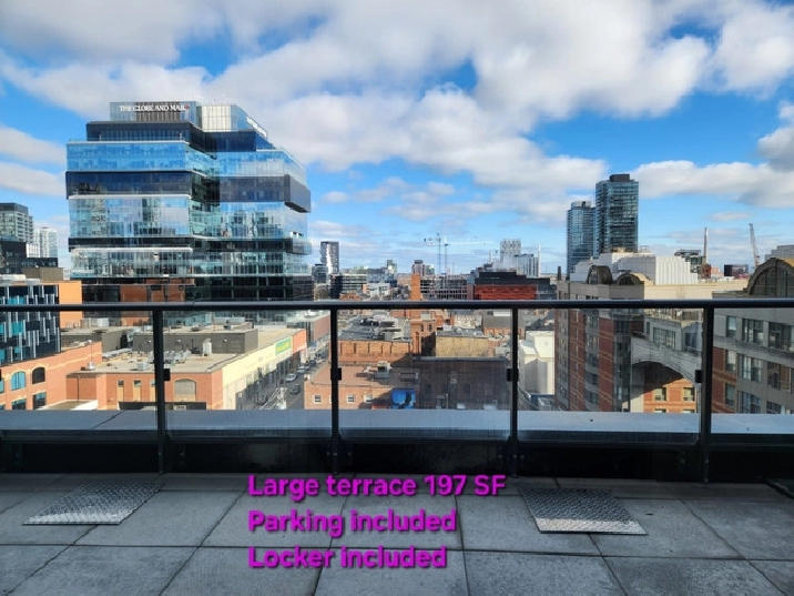 Brand New 1 Den Condo Large Terrace 197SF Parking Time and Space in City of Toronto,ON - Apartments & Condos for Rent