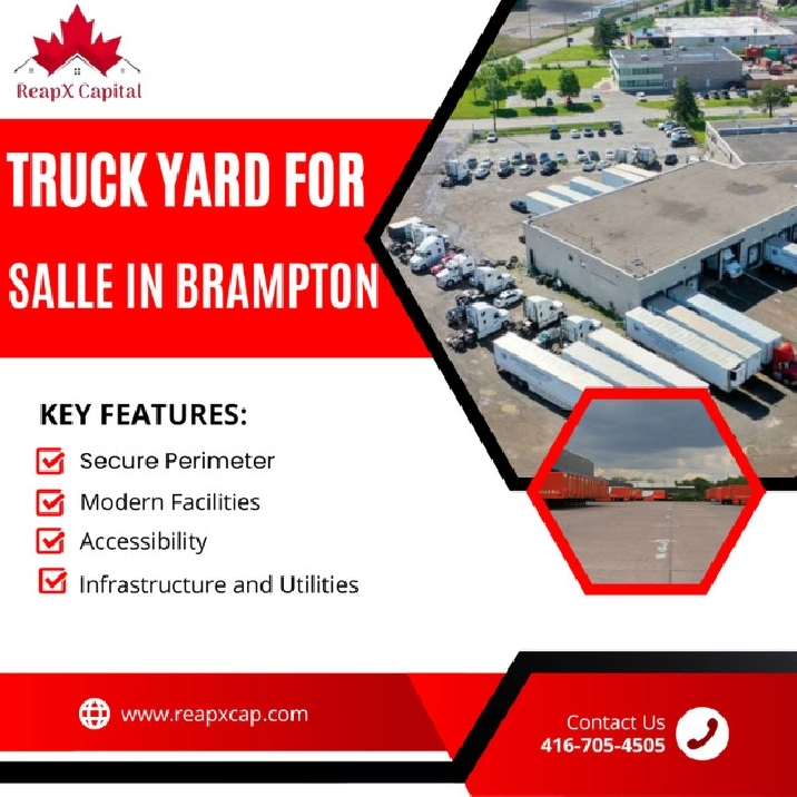 Truck Yard for Sale in Brampton, (GTA) Best Deals for You✨ in City of Toronto,ON - Land for Sale