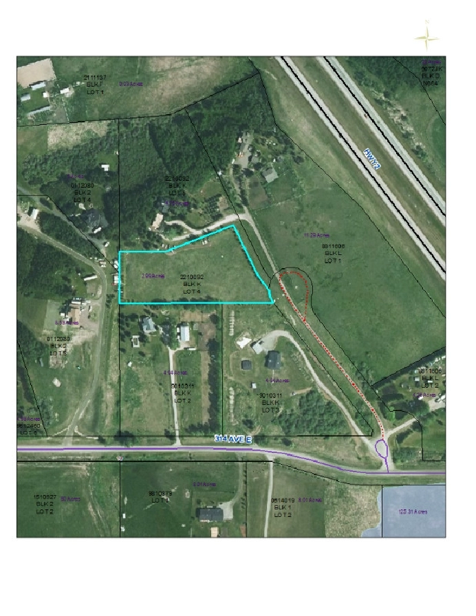 Private 3 Acre Lot FSBO De Winton Foothills MD in Calgary,AB Land