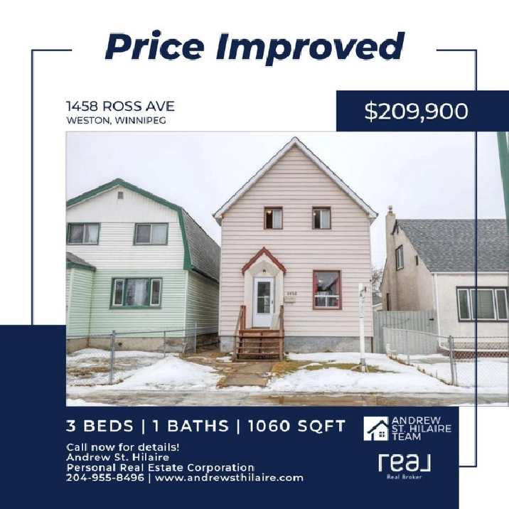 House For Sale in Weston, Winnipeg (202402641) in Winnipeg,MB - Houses for Sale