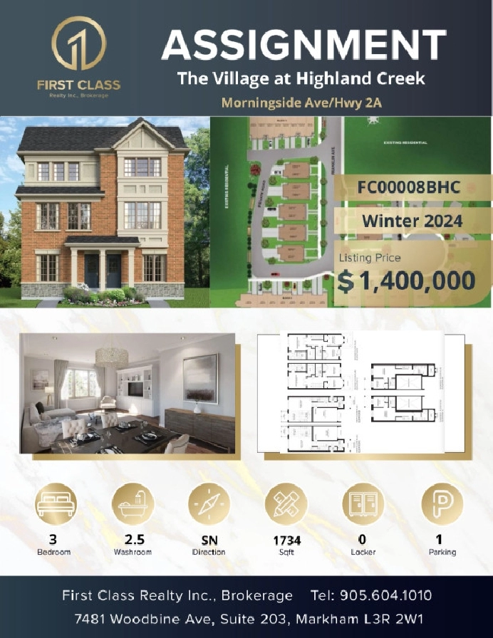 The Village at Highland Creek - Semi-Detach Home Assignment in City of Toronto,ON - Houses for Sale