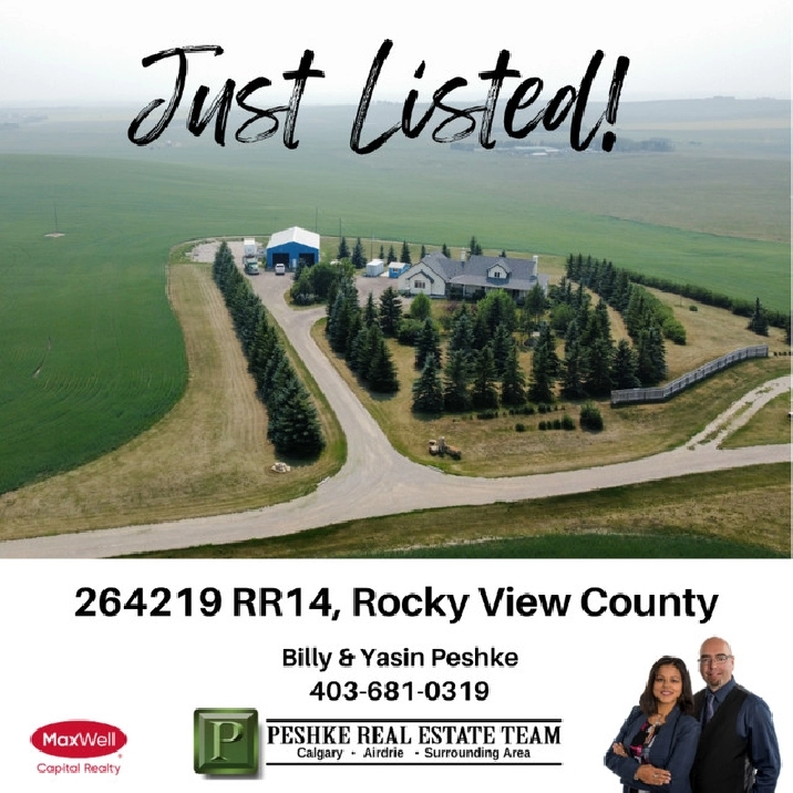 For Sale! 264219 RR14, Rocky View County in Calgary,AB - Houses for Sale