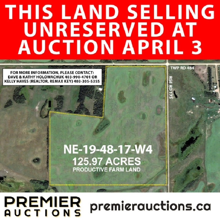 125.97 Acres Farm Land - Round Hill, AB. in Edmonton,AB - Land for Sale