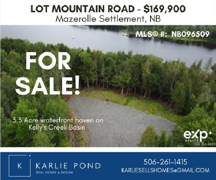 WATERFRONT Lot - Build your Dream Home here! in Fredericton,NB - Land for Sale