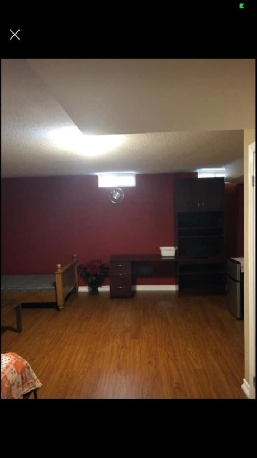 Studio style basement for rent in Mississauga / Peel Region,ON