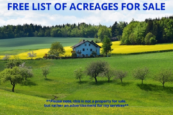 RECEIVE ACREAGE LISTINGS FOR SALE IN YOUR CRITERIA in Edmonton,AB - Houses for Sale