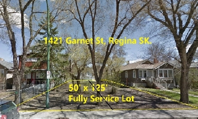 For Sale Fully Serviced City Lot (50 x 125) - 1421 Garnet St Image# 1