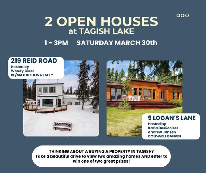 2 OPEN HOUSES at TAGISH LAKE in Whitehorse,YT - Houses for Sale