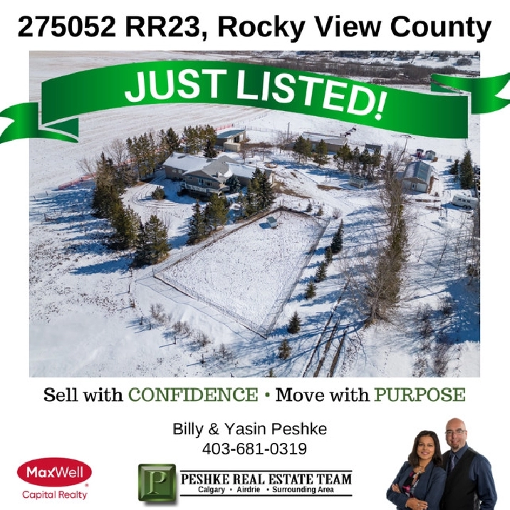 FOR SALE! 275052 RR23, Rocky View County in Calgary,AB - Houses for Sale