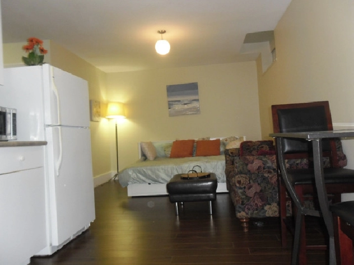 furnished basement suite/private bath/own entrance near skytrain in
