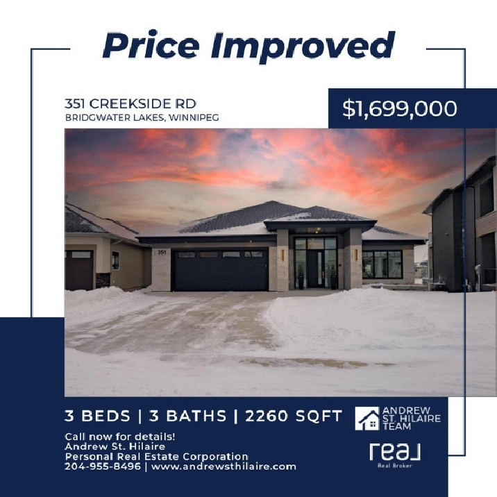 House For Sale in Bridgwater Lakes, Winnipeg (202406831) in Winnipeg,MB