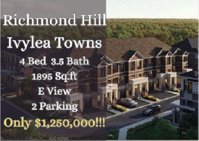 楼花转让 | Ivylea Towns 4Bed 3.5Bath ONLY $1,250,000!! Image# 1