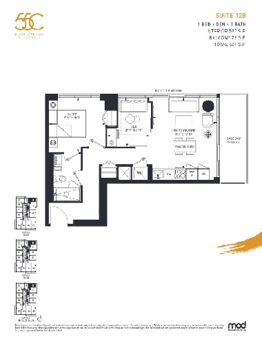 Distress 1 Bed Plus Den In Yorkville, Toronto - ON Image# 1