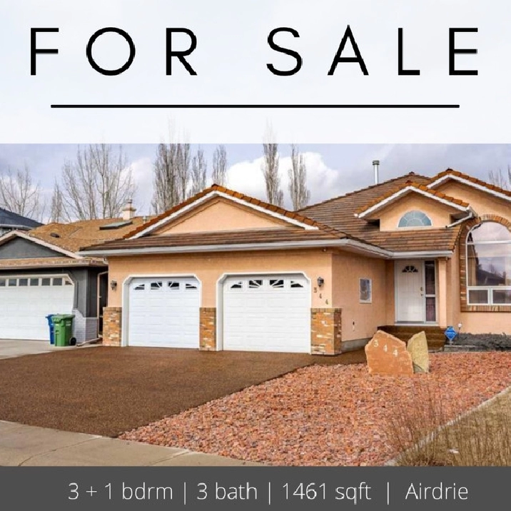 Airdrie AB Original Owner Upgraded Walkout, Buy with Confidence! in Edmonton,AB - Houses for Sale