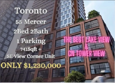DT Toronto | 55 Mercer Assignment 2B2B 1Parking ONLY$1,230,000! Image# 4