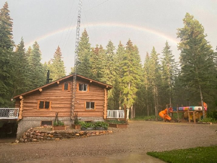 Want to get out of the city? 7 beautiful acres with log home. in Edmonton,AB - Houses for Sale