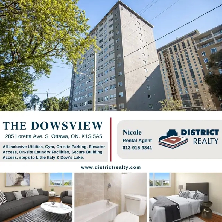 July 1st All-Inclusive Studio-By Civic Hospital & Carleton U in Ottawa,ON - Apartments & Condos for Rent