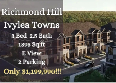 楼花转让 | Ivylea Towns 4Bed 3.5Bath ONLY $1,1950,000!! Image# 1
