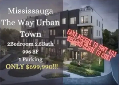 Mississauga Townhouse The Way Urban Town For ONLY $699k!! Image# 1