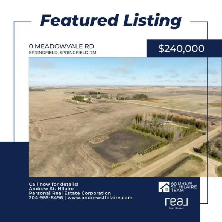 Land For Sale (202409581) in Springfield, Springfield Rm in Winnipeg,MB - Land for Sale