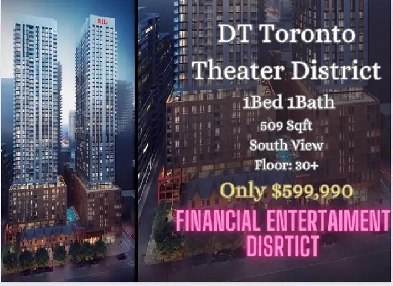 楼花转让团队 | Theater District Condos High Floor 1B 1B ONLY $599,990 Image# 1