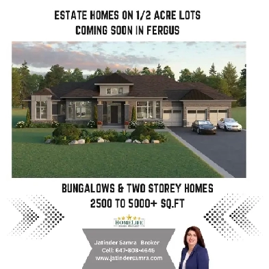 Brand New Estate Homes on 1/2 Acre Lots for Sale in Fergus ! Image# 1