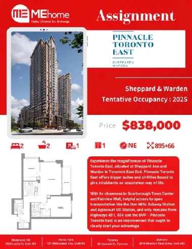 Pinnacle Assignment for Sale - Scarborough (Sheppard and Warden) Image# 1