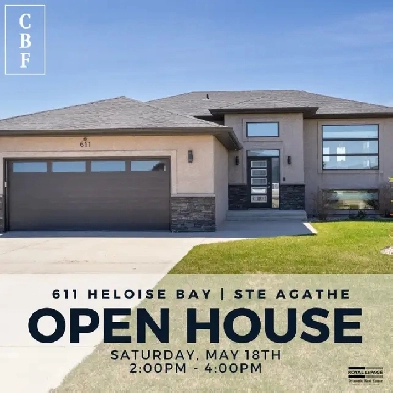 OPEN HOUSE, MAY 18, 2-4PM | 611 Heloise Bay, Ste Agathe Image# 1