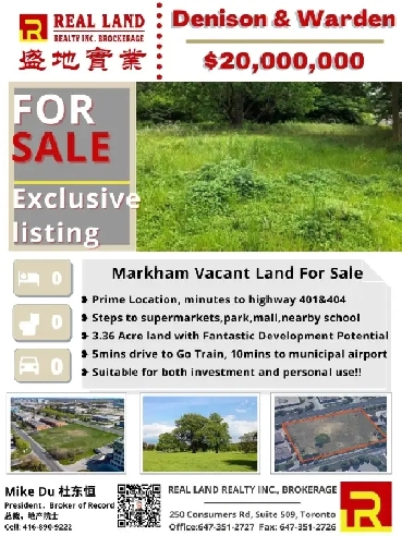 Markham Exclusive Land Listing, a rare opportunity! Image# 1