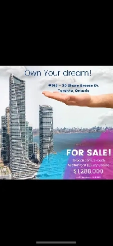 Luxury Condo for Sale in Etobicoke, 3bed 2bath.over 1000 sq.ft. Image# 1