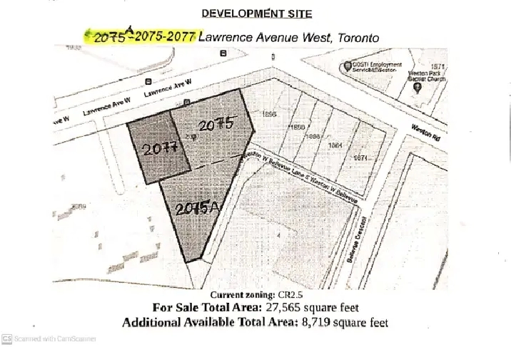 Commercial development property for sale in City of Toronto,ON - Land for Sale